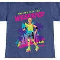 thumbnail image 3 of Barbie - Ken Rolling Into The Weekend - Girls Fitted Short Sleeve Graphic T-Shirt, 3 of 5