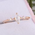 thumbnail image 3 of vylahjewellery Wedding and Rings Plated Rose Gold Marquise Cut Ring Moissanite Engagement Vintage Diamond Promise Ring for Her, 3 of 7