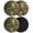 Multicolor, variant on Forest Coasters Set of 4, Vintage Cottage Mushroom Tree Floral Green Absorbent Coasters for Drinks, Coaster for Bar Office Dining Coffee Table Accessories Decor, Non Slip Round Desk Coaster