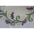 thumbnail image 2 of Doily Boutique Table Runner with Purple Lavender Lilac Flowers on Antique White Fabric Size 54 x 15 inches, 2 of 2
