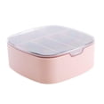 thumbnail image 3 of Rongfmy Cable Organizer Box with 6 Compartments Transparent Lid Cord Sorter for Necklace Pink, 3 of 9