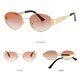 thumbnail image 2 of Gafas Ovales Vintage Metal Moderna () Rojo, 2 of 9