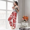 thumbnail image 4 of Uemuo Hearts Pattern Women's Wide Leg Palazzo Lounge Pants with Pockets Light Weight Loose Comfy Casual Pajama Pants-Large, 4 of 9