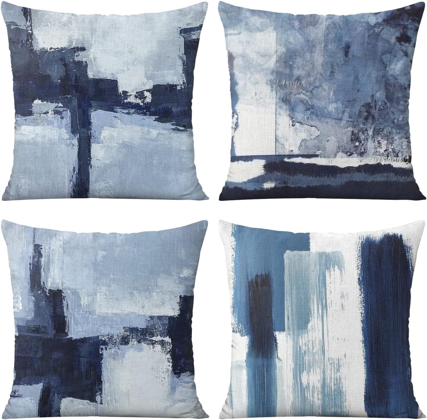 Sunmdecor Blue Teal Pillow Covers,Outdoor Teal Throw Pillow Covers,Teal