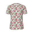 thumbnail image 5 of Wukai Flower Print Men's Short-Sleeved Mesh T-Shirt,Quick-Dry Short Sleeve Workout T-Shirt-XX-Large, 5 of 8