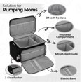 thumbnail image 6 of Breast Pump Storage Bag Compatible with Spectra S1 S2, Insulated Breast Pump Travel Bag, Pump Accessories Organizer with Waterproof Mat, Black, 6 of 10