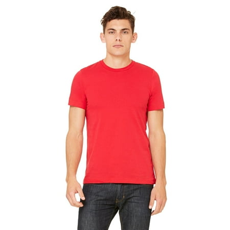 Branded Bella + Canvas Unisex Made in the USA Jersey Short Sleeve T-Shirt - RED - 3XL (Instant Saving 5% & (Best Clothing Brands In Usa)