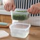 thumbnail image 3 of Caja de almacenamiento de jengibre, ajo y cebolla, portátil, cuadrada, de plástico, transparente, para el hogar, para almacenar agua, sellada para refrigerador., 3 of 6