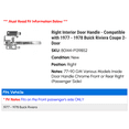 thumbnail image 2 of Right Interior Door Handle - Compatible with 1977 - 1978 Buick Riviera Coupe 2-Door, 2 of 2