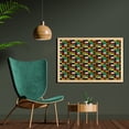 thumbnail image 2 of Colorful Wall Art with Frame, Beetles Inside Square Boxes of Polka Dots Stripes Funky Insects Design Print, Printed Fabric Poster for Bathroom Living Room, 35" x 23", Multicolor, by Ambesonne, 2 of 2