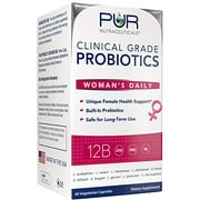Woman's Clinical Grade Probiotics * 12 Billion CFUs/Serving * 10 Strains * Built-in Prebiotic * 60 Daily Capsules - 2 Month Supply * All Natural 100% Made in USA