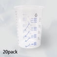 thumbnail image 4 of Vasos de plástico desechables para mezclar pintura, 20 unidades, vasos medidores para resina epoxi, 600 ml, 4 of 6