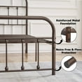 thumbnail image 4 of VECELO King Size Metal Bed Frame, Foundation Heavy Duty Steel Slats Platform Bed Frame, Easy-Assembly, Bronze Purple, 4 of 8