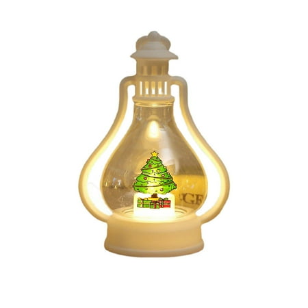 

Shulemin Festive Lantern Romantic Long-time Use Home Improvement Desktop Decoration Children Night Light Christmas Lantern for Party