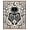 Ivory, Pattern 6, variant on ODIKA 4'x6' Machine Washable Non-Slip Area Rug, Spooky Skeleton Welcome Doormat With Haunting Face High Traffic Rug, Black, 620205