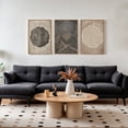 thumbnail image 3 of Neutral Brown Tree Rings Canvas Wall Art Modern Beige Tan Wood Stump Framed Wall Decor Vintage Abstract Tree Spiral Art Print Nature Black Artwork Set of 3 for Living Room Bedroom Office 16"x24", 3 of 10