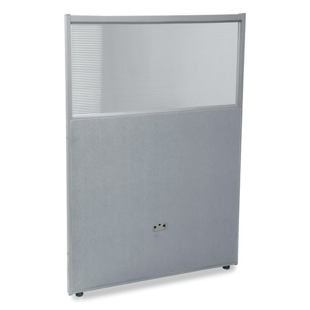OFM RiZe Series Model PG4731 47" x 31" Vinyl Panel with Polycarbonate, Gray with Gray Frame