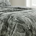 Abstract Dark Grey Bedspread with 2 Pillow Shams Full/Queen Size, 3