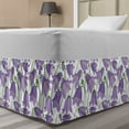 thumbnail image 1 of Botanical Bed Skirt, Burgeoning Bluebells Meadow Flowers Efflorescence Fresh Garden, Elastic Bedskirt Dust Ruffle Wrap Around for Bedding Decor, 4 Sizes, Lavender Yellow, by Ambesonne, 1 of 2