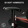 thumbnail image 2 of GTRACING Gaming Chair, Ergonomic Office Desk Chair with Lumbar Support, PU Leather, Footrest & Adjustable Headrest, Red, 2 of 8