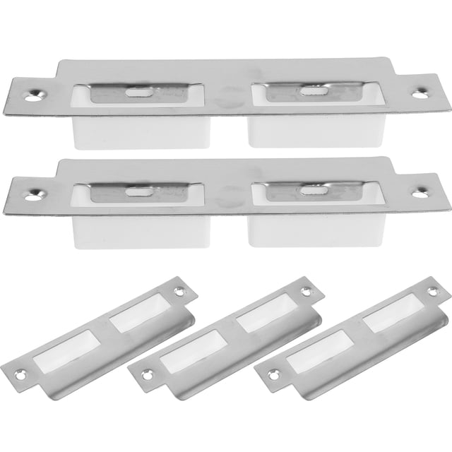 CRAFTHROU 5 Pcs Plaques de Frappe en Acier Inoxydable pour Renforcement de Portes Intérieures 14.5x0.3937 Po