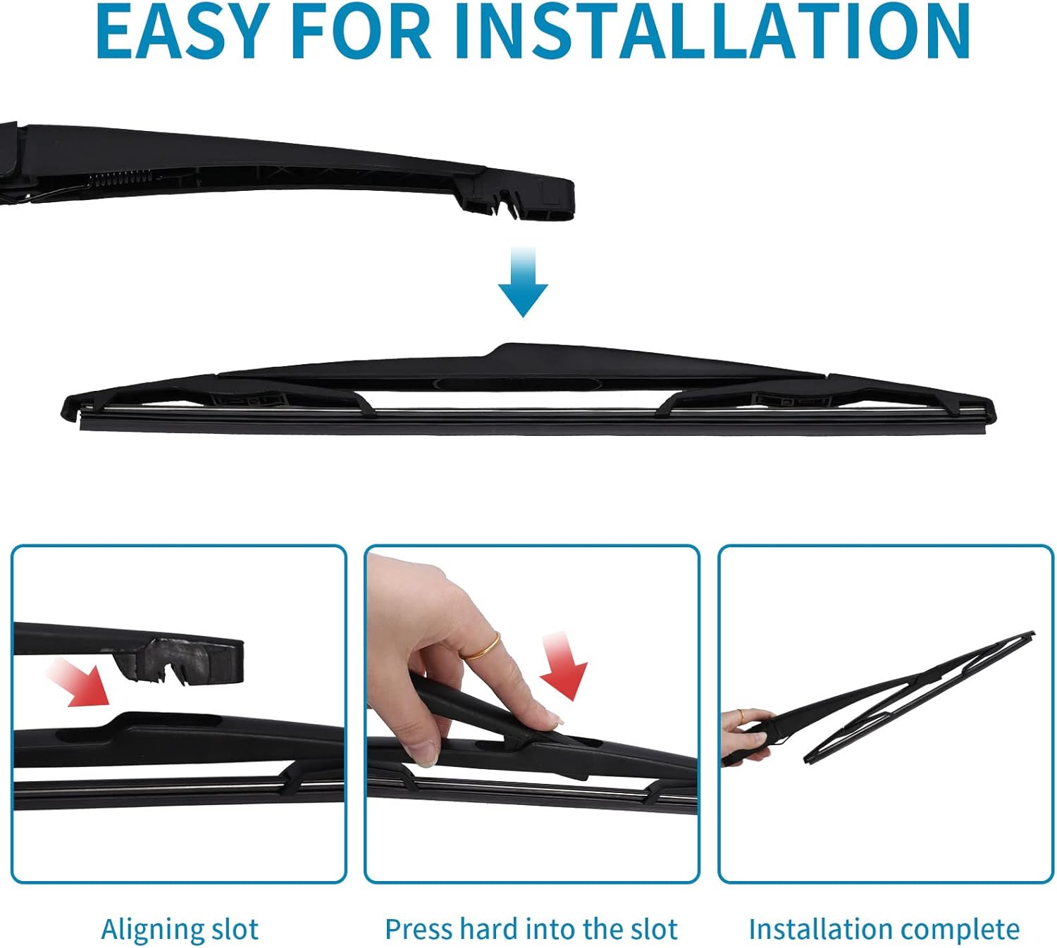 Bras D’essuie-glace Arrière Compatible Nissan - Pour Micra 2010-2016, Longueur 39 Cm (avec Balai 36 Cm) - 4