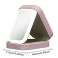thumbnail image 1 of LED Mirror Makeup Storage Box Dimmable Mirror Makeup Case Waterproof Leather Portable Travel Bag Cosmetics Organizer Storage Box Pink Mirror Box, 1 of 6