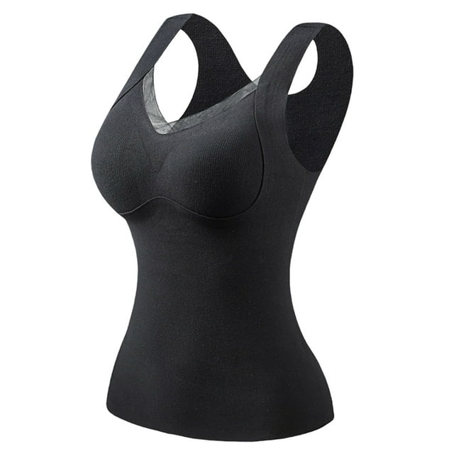 Womens Tank Tops, Women's Casual Regular Fit Solid Color V-Neck Tank Top with Built-In Bra & Lace Patchwork, Women's Tank Tops