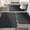 Interlocking Spirals- black, variant on CHAKME Non Slip Machine Washable 5 Piece Bath Rug Set Memory Foam Ultra Absorbent Large 20"x46" & 32"x20" Long 24"x17" Small 18"x16" U Shape Contour 24"x20" Bathroom Mat Rustic Lattice black