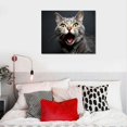 thumbnail image 4 of PIKWEEK British Shorthair Funny Cat Domestic Cat Poster Canvas Prints Wall Art For Home Office Decorations With Framed  16x12in, 4 of 4