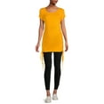 thumbnail image 5 of Oh! Mamma Maternity Women's Scoop Neck Tee with Side Seam Drawstring (Women's & Women's Plus), 5 of 6