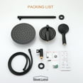 thumbnail image 7 of Boyel Living 10 in. Shower System Wall Mount Rain Dual Shower Heads for Bathroom Handheld 3.2 GPM Rainfall Shower Faucet Set 5-Spray Patterns with Hand Shower in Matte Black, 7 of 7