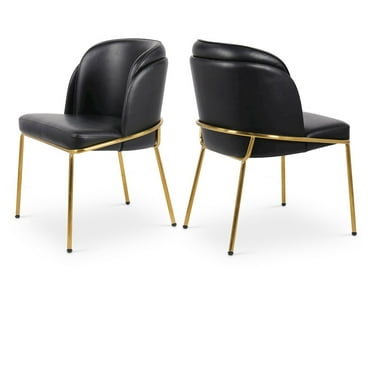 Meridian Furniture Jagger Black Faux Leather Dining Chair - Set of 2