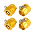 thumbnail image 1 of Unique Bargains 4pcs AN12 Hex Gold Tone Car Hose Finisher Clamp Adapter Line End Cover Connector, 1 of 6
