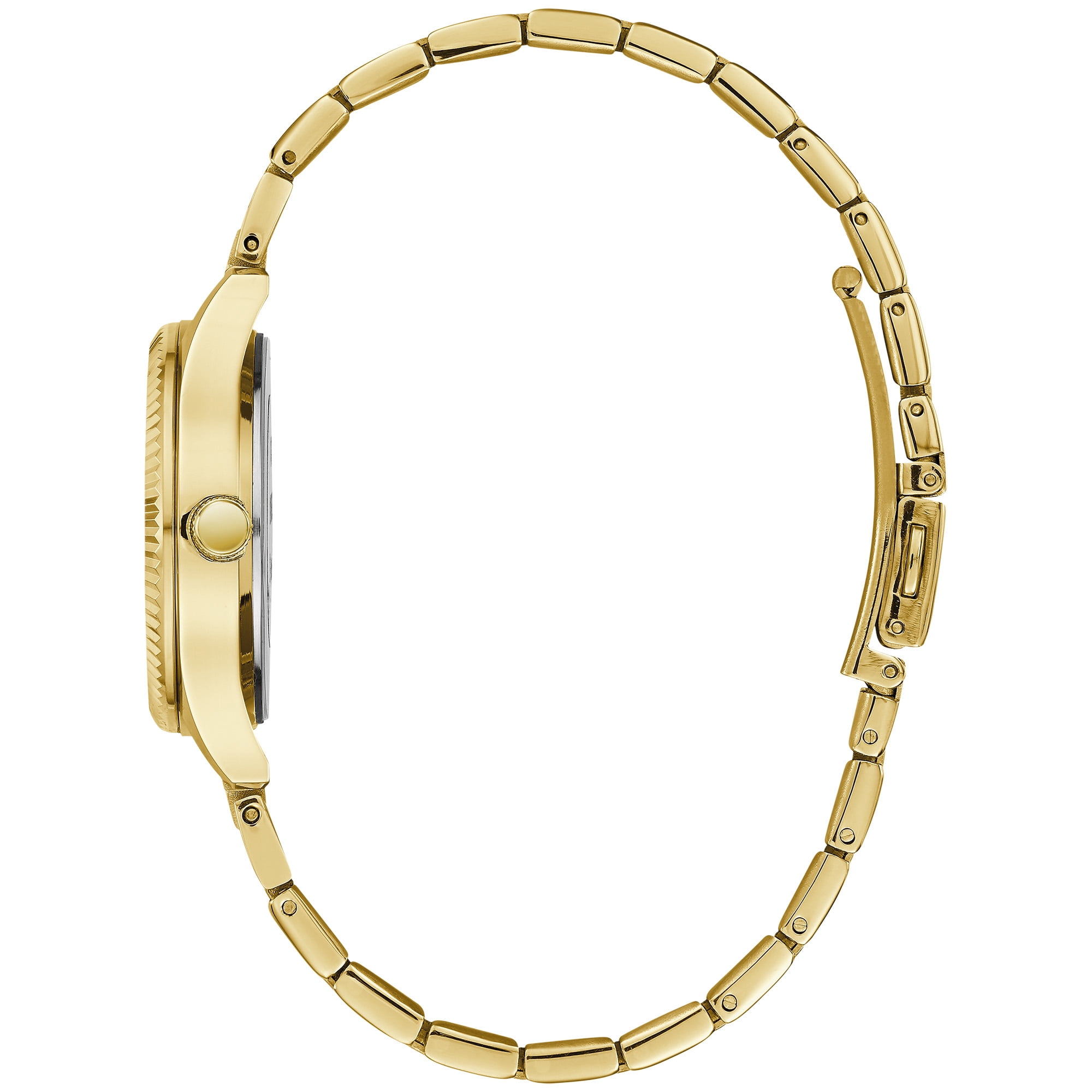 Caravelle by Bulova Women's Crystal Accented Gold-tone Stainless Steel Watch and Crystal Bracelet Box Set - 44X101
