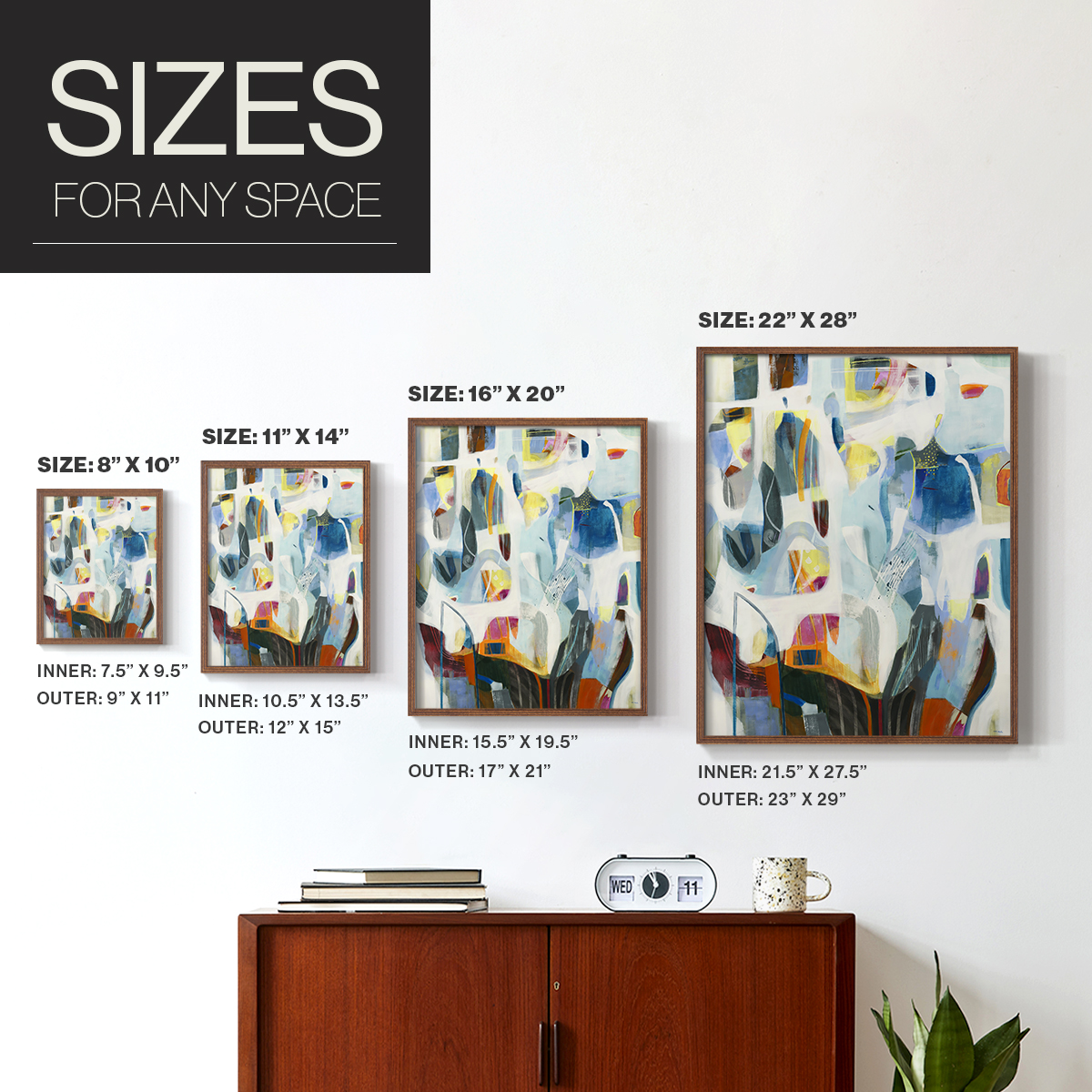Open Verse in Brown Solid Wood 11 x 14 Framed Print