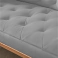 thumbnail image 3 of Topcobe Modern Velvet Convertible Sofa Bed for Living Room Bedroom with 2 Pillows, Button Tufted Folding Couch for Compact Living Space, Lounge Futon Sofa Bed Sleeper for Home Dorm, Grey, 3 of 10