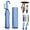 Blue, variant on Creative Ring Buckle Windproof Reinforced Umbrella, Automatic Open Close Umbrella One Button with Carabiner Handle, 10-Rib Reinforced Travel Umbrellas for Sun and Rain
