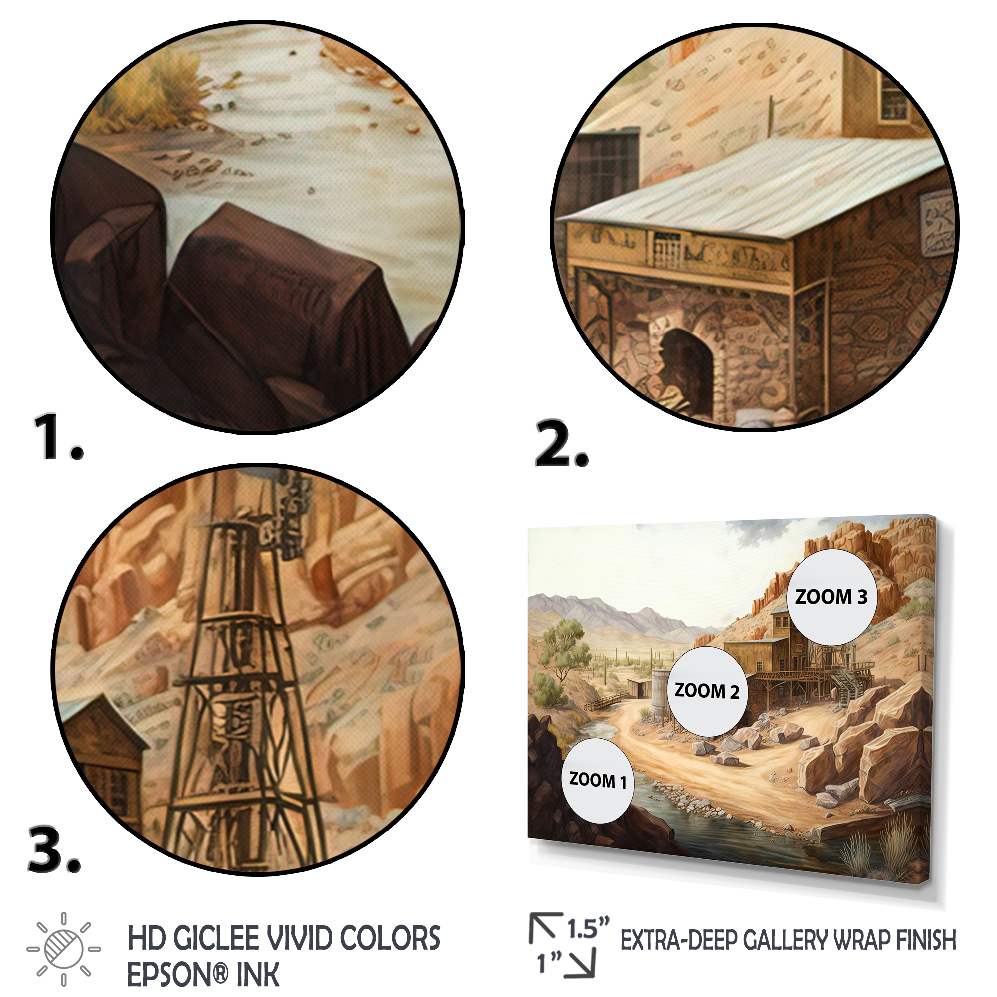Designart Wild West Mine In Arizona II Canvas Wall Art