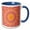 Blue/White, variant on 3drose, Colorful Hypnotic Geometrical Round Tile Mosaic Pattern Background, 15oz Mug