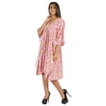 thumbnail image 3 of Moomaya Caftan Court pour Femmes, Robe de Nuit de Couverture, Robe Caftan, Manches Kimono, Tenue de Plage, 3 of 6