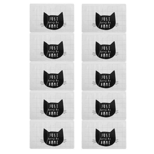 10pcs Titular de Tarjeta de Identificación Accesorios de Manualidad Coser Reparar Bricolaje Cara de gato Yotijar Protección de tarjeta de identificación creativa