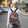 thumbnail image 7 of FORMRS Mini Backpack Purse for Women Travel Daypack Casual Shoulder Bag, Vibrant Flowers Pattern, 7 of 7