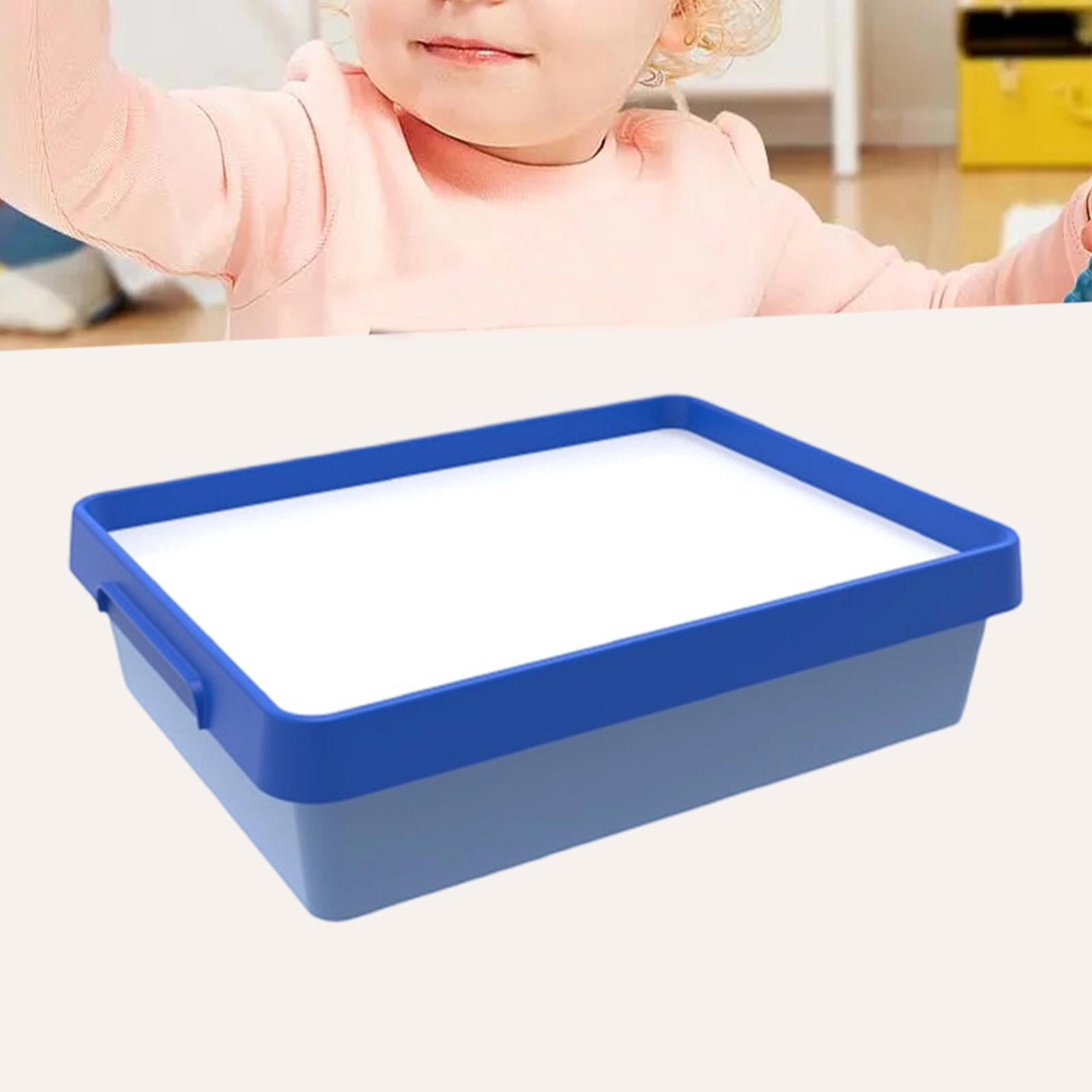 LeeQinersw Sand Painting Light Box Boys Girls Color Shape Cognition Sensory Light Table Blue