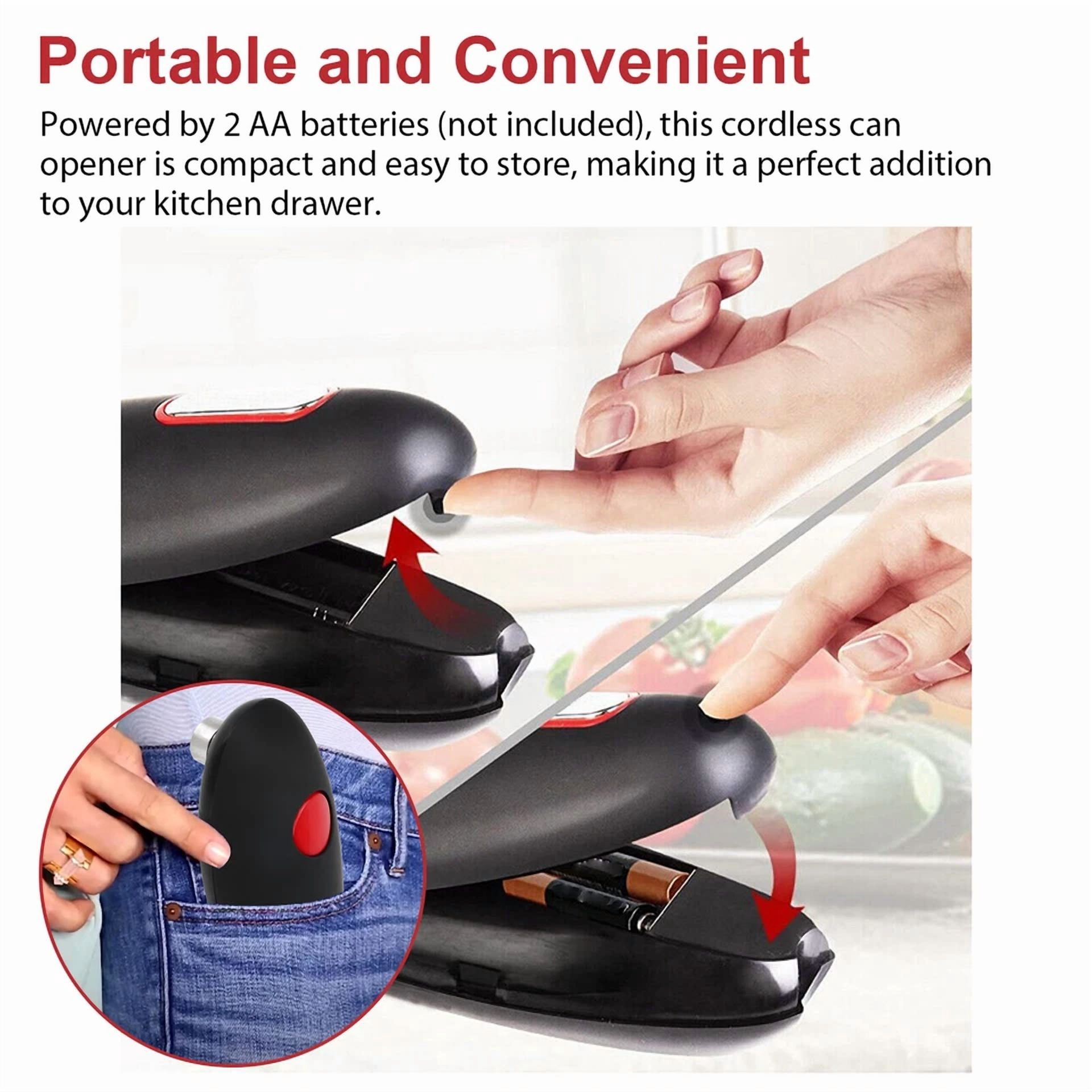 Battery Powered Can Opener W/ Smooth Edge Automatic Kitchen Tool Hands-Free