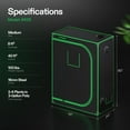 thumbnail image 5 of VIVOSUN S425 4x2 Grow Tent, 48"x24"x60" High Reflective Mylar with Observation Window and Floor Tray for Hydroponics Indoor Plant for VS2000, 5 of 9
