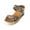 Brown, variant on Women's Open Toe Ankle Strap Platform Wedge Sandals Casual Summer Slip On Breathable Leopard Print Beach Sandals Wedge Shoes