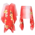 thumbnail image 3 of Arvbitana Women Sun Protection Shawl Flower Print Sheer Long Wrap Scarf Summer Breathable Elegant Sunshade Scarves for Beach Picnic, 3 of 3