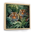 thumbnail image 2 of Designart "Tigers In Asian Painting VI" Asian Floater Framed Canvas Print, 2 of 7