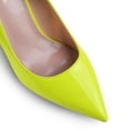 thumbnail image 3 of Zhabtuc Women Sexy High Heels，Pointed Toe Stiletto Heels Closed toe Pumps Slip On Heels Prom Shoes Yellow Size 11, 3 of 4